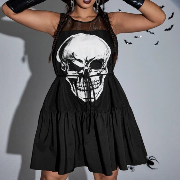 SHEIN Skeleton Mesh Dress NWOT - Picture 1 of 2